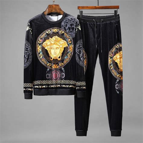 versace mens outfit|velvet tracksuit men's versace.